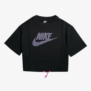 NWOT Nike Icon Clash Galaxy Splatter Graphic Logo Cropped Short Sleeve Crew - M